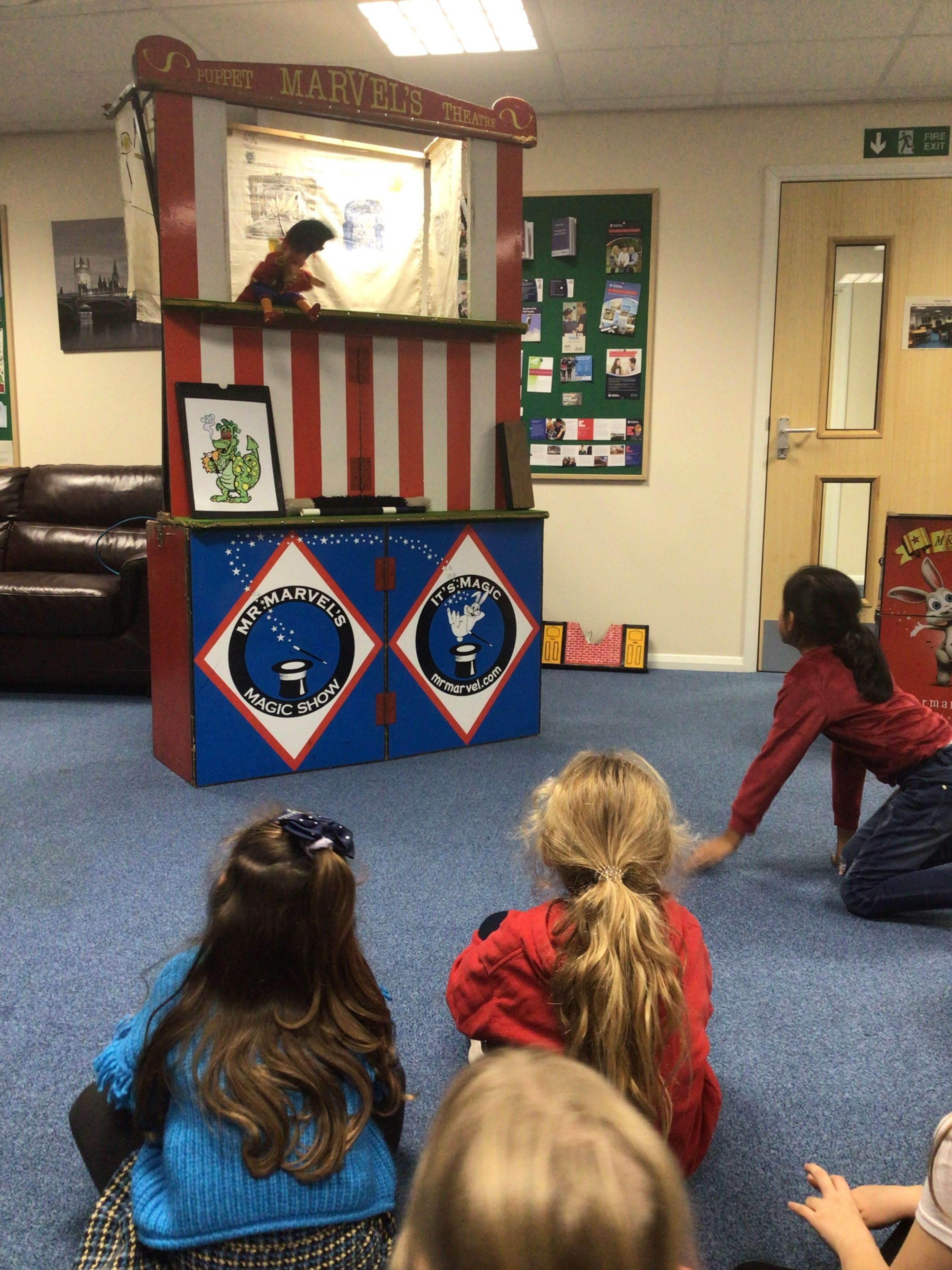 Service children at a magic show