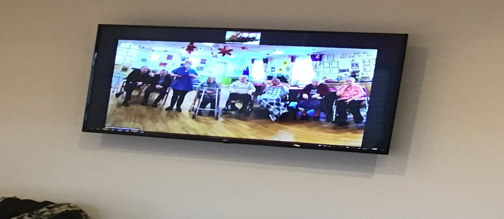 Children sang Christmas Songs via a Zoom link to Parkfield House residents