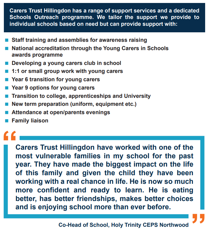 Poster for Carers Trust Hillingdon