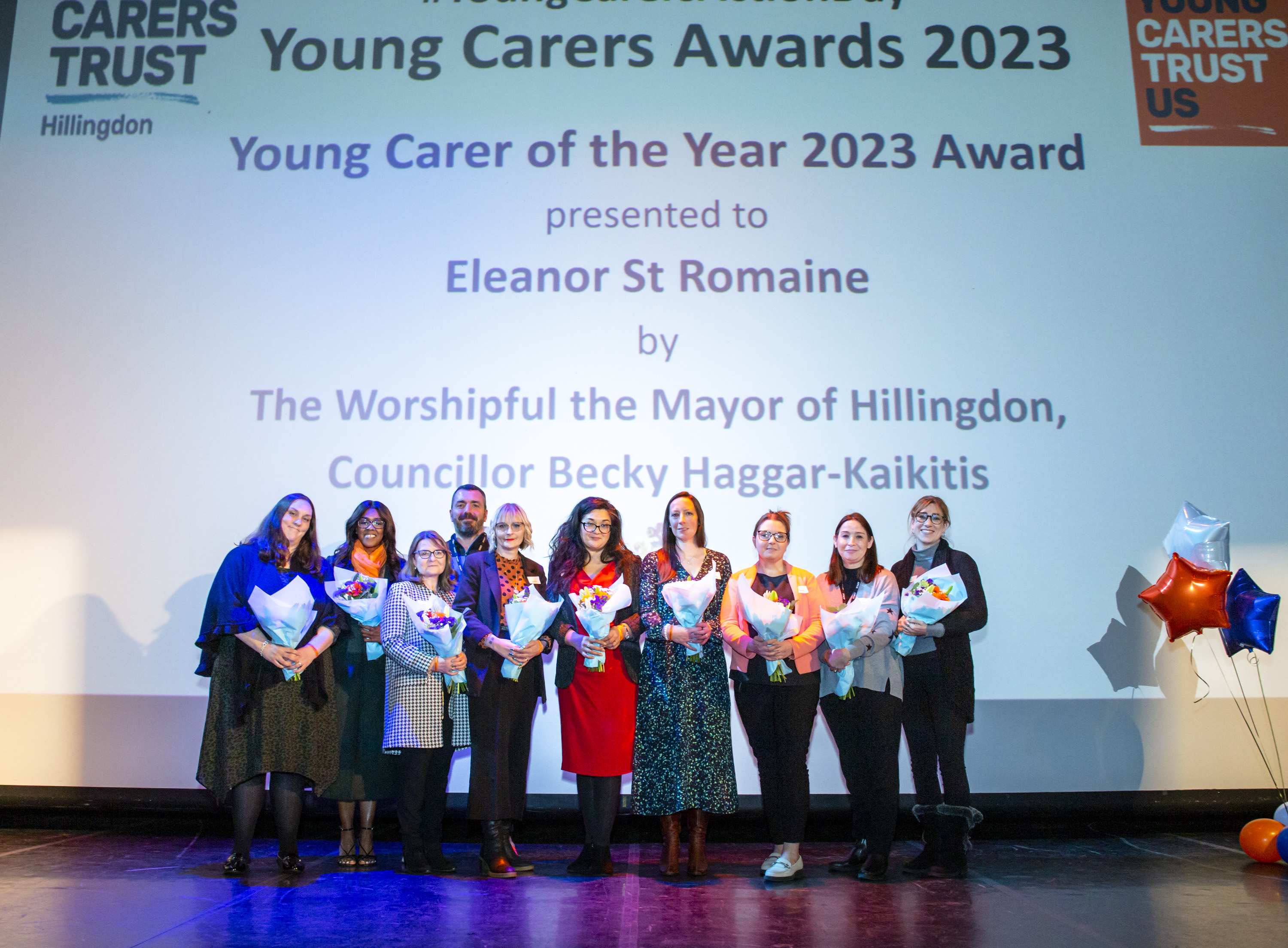 Award winners of Carers Trust Young Carers Awards