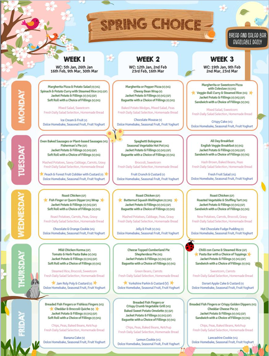 Dolce Spring Menu 2026