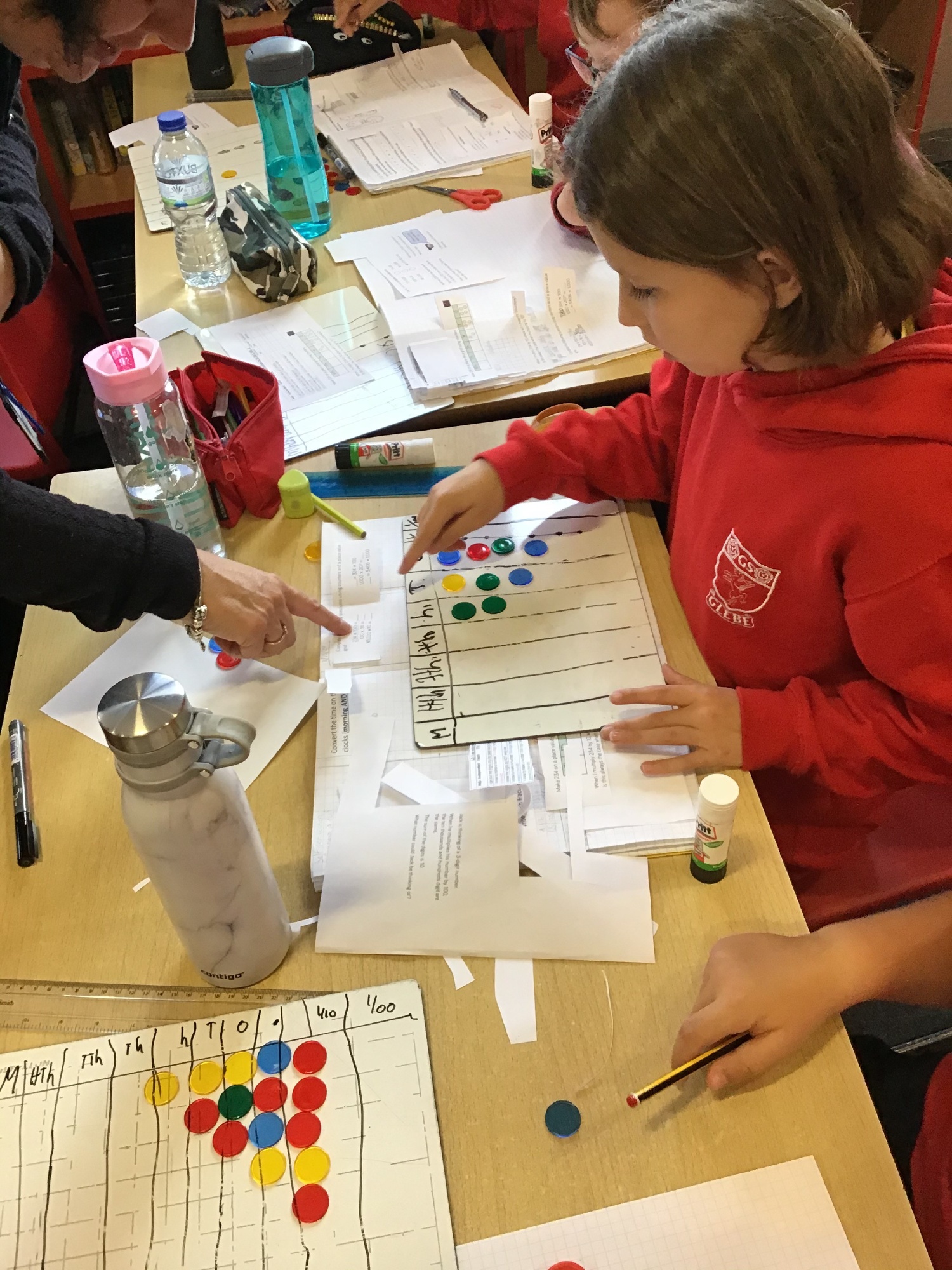 A child using resources