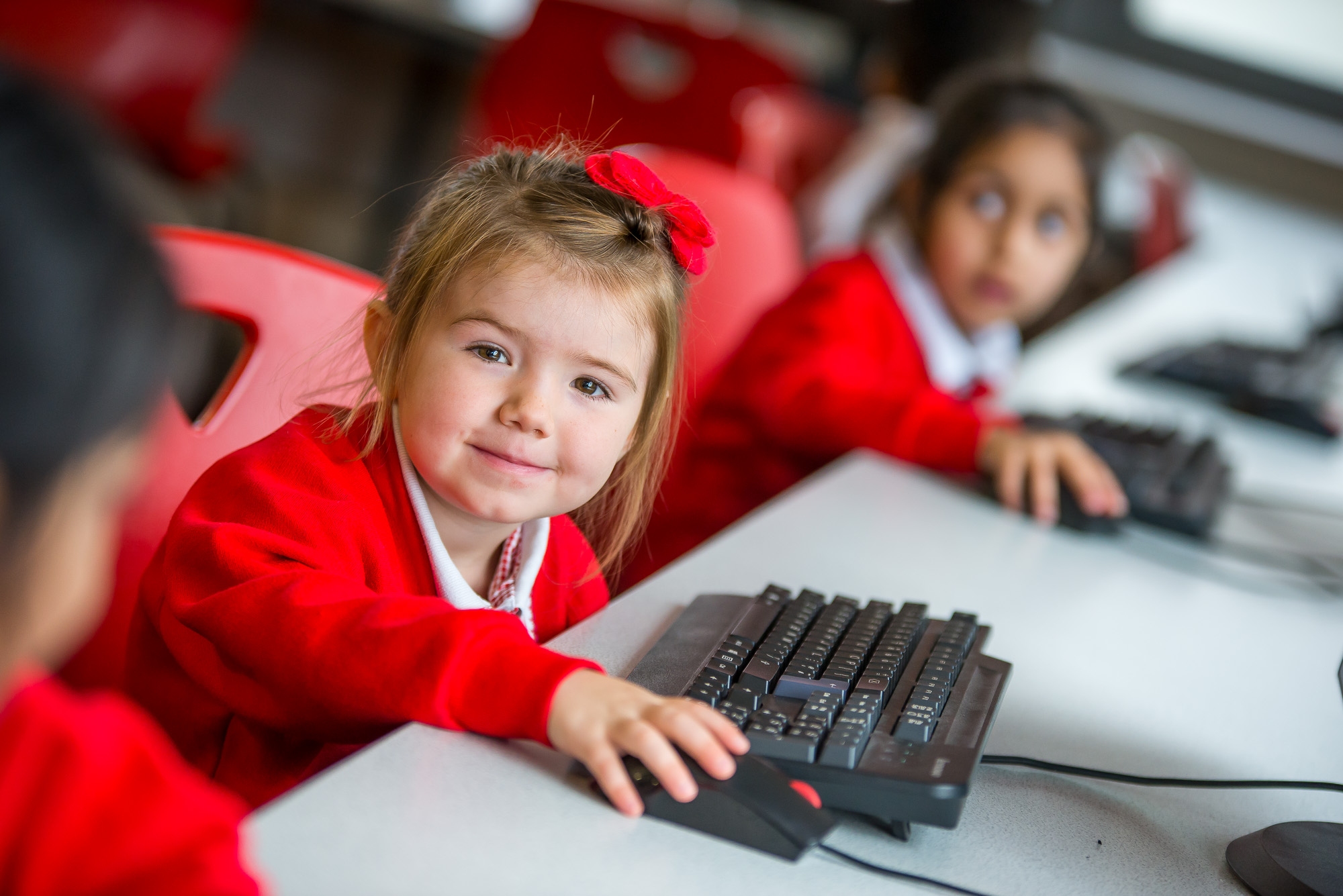 Picture of child using a computer